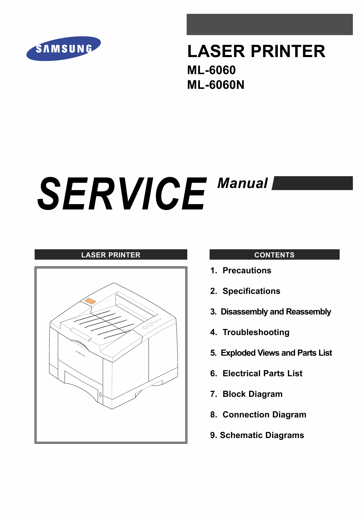 Samsung Laser-Printer ML-6060 6060N Parts and Service Manual-1